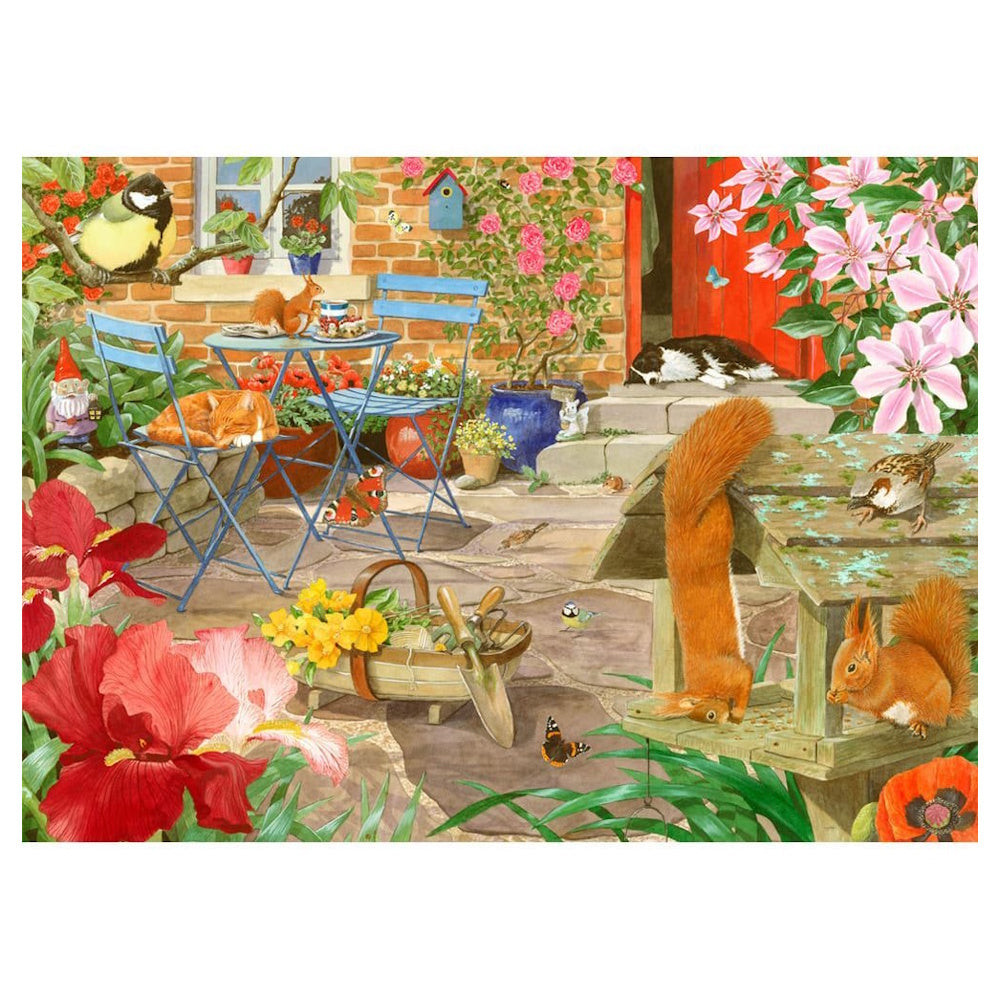 Holdson Garden Visitors 1000 Piece Puzzle - Squirrels on the Patio