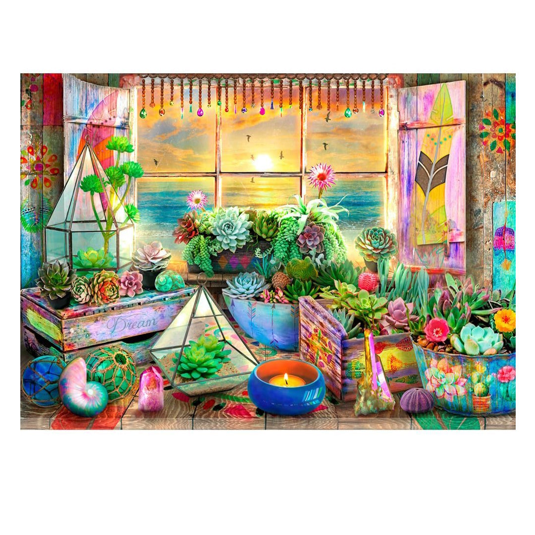 Holdson Outside My Window 1000 Piece Puzzle - Boho Seaside View