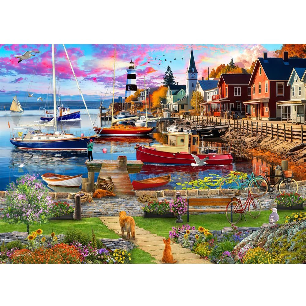 Holdson Seas the Day 1000 Piece Puzzle - Boat Harbour