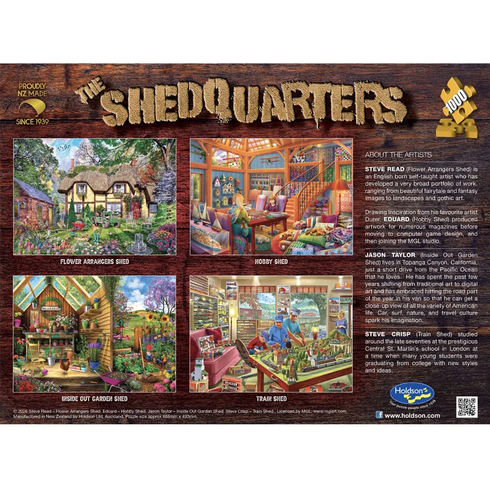 Holdson Shedquarters 1000 Piece Puzzle - Train Shed