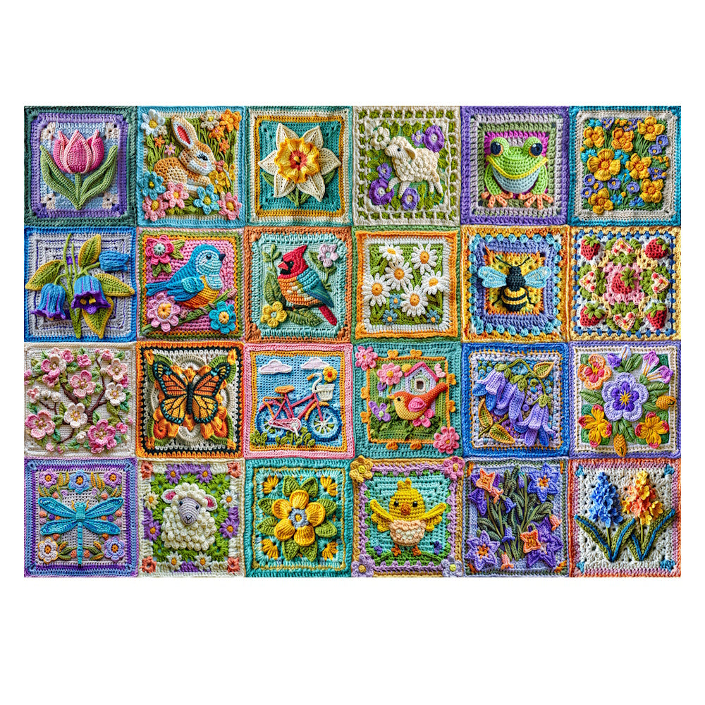 Holdson Treats 'n Treasures 1000 Piece Puzzle - Springtime Crochet