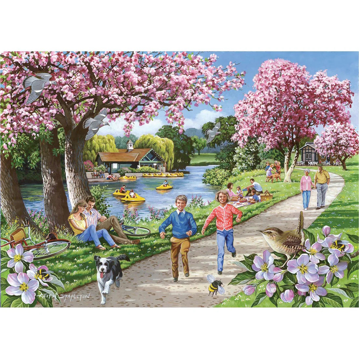House of Puzzles 1000 Piece Puzzle - Apple Blossom Time