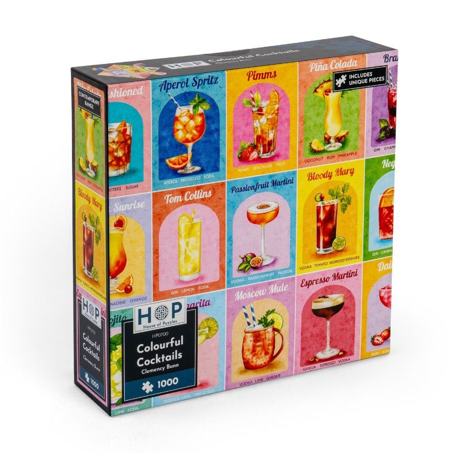 House of Puzzles 1000 Piece Puzzle - Colourful Cocktails