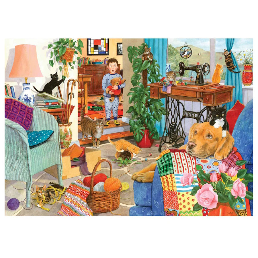 House of Puzzles 1000 Piece Puzzle - Kitten Chaos