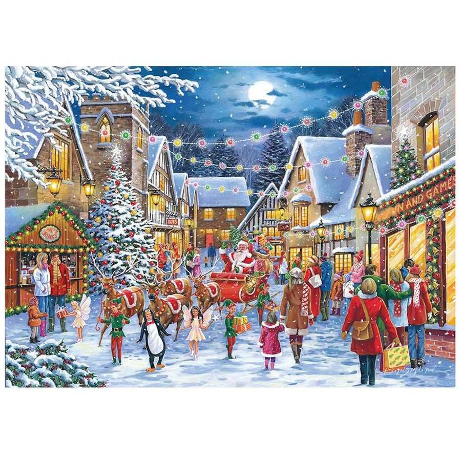 House of Puzzles 4 x 500 Piece Puzzles - Christmas Shopping
