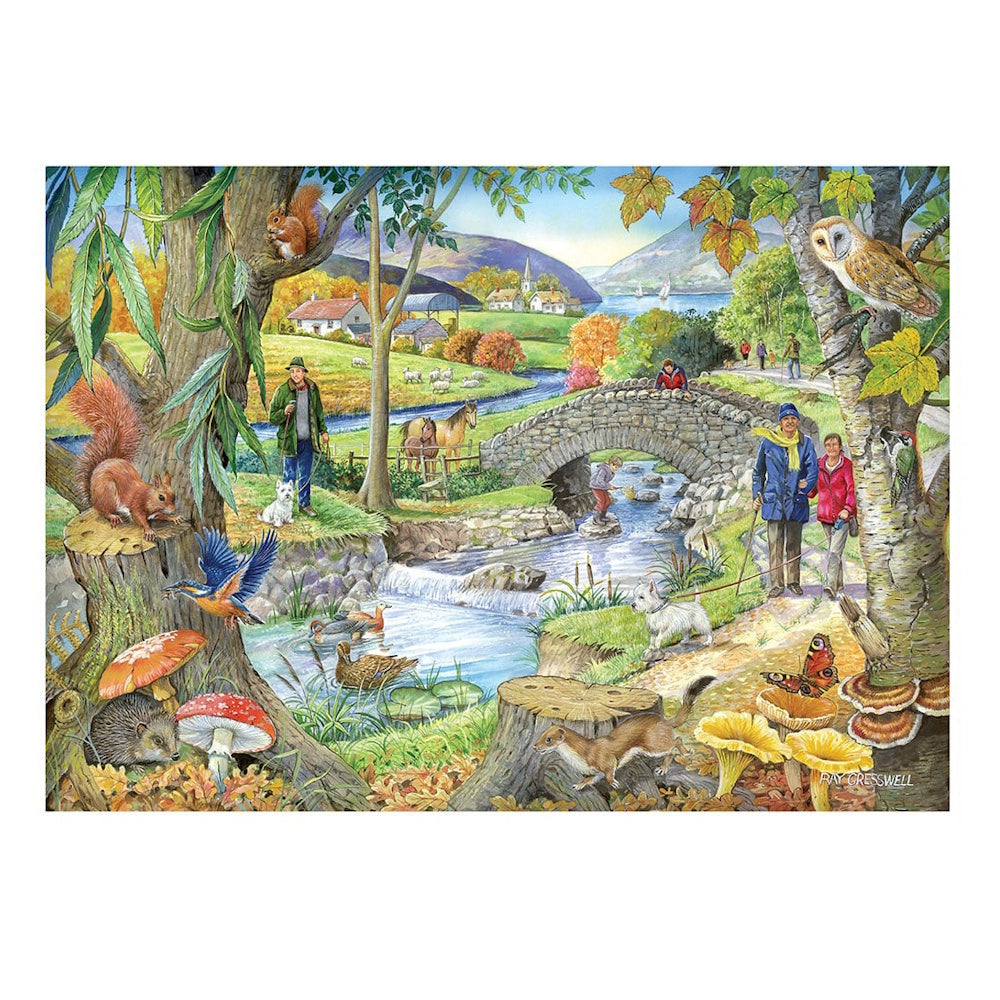 House of Puzzles BIG 250 Piece Puzzle - Riverside Walk