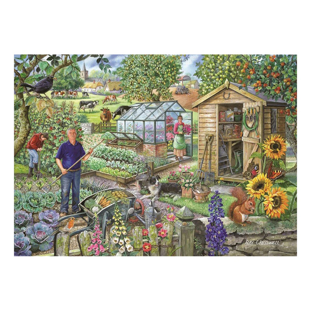 House of Puzzles BIG 500 Piece Puzzle - At the Allotment