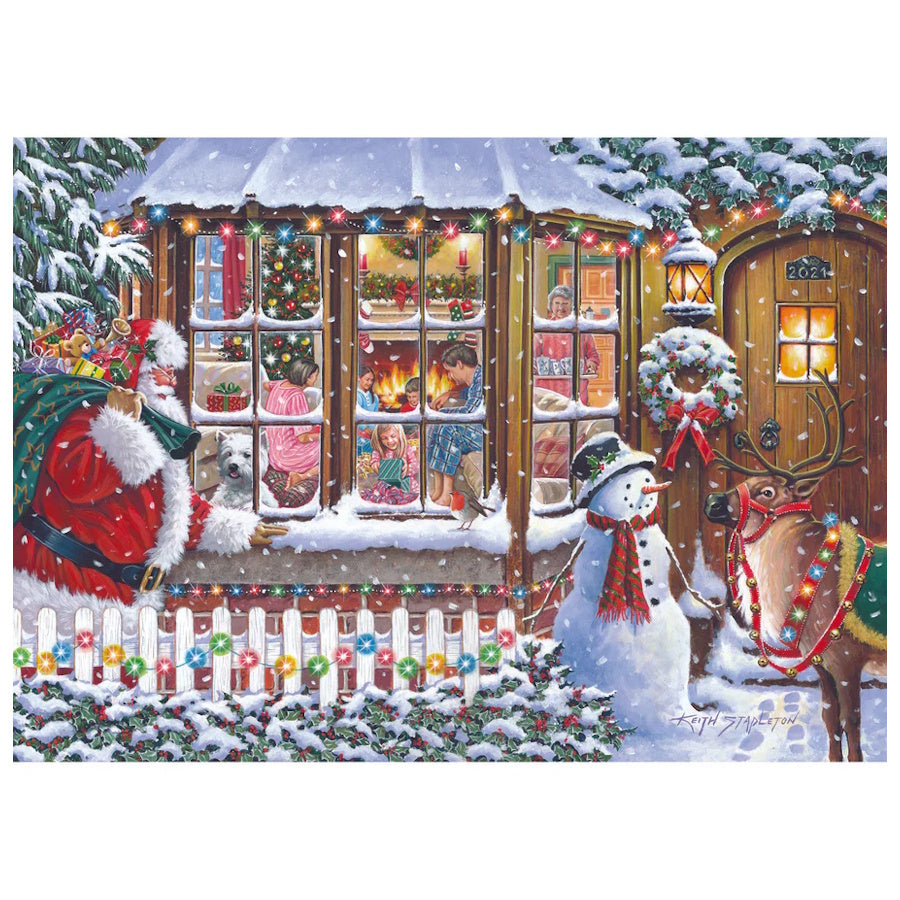 House of Puzzles BIG 500 Piece Puzzle - With Love from Santa