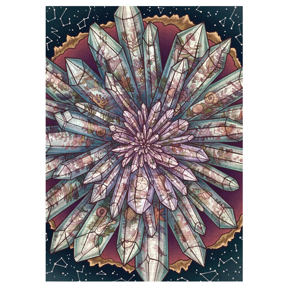 The Illustrated Crystallary 750 Piece Puzzle - Garden Quartz