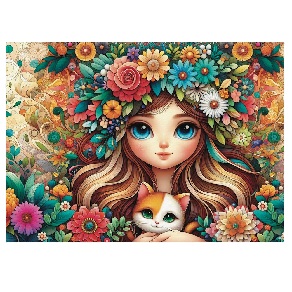 JaCaRou 1000 Piece Puzzle - Blossom Companions