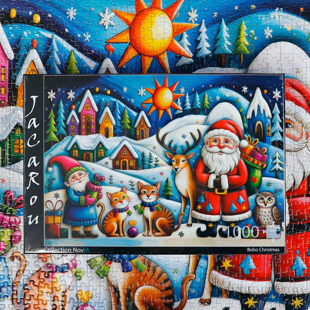JaCaRou 1000 Piece Puzzle - Boho Christmas