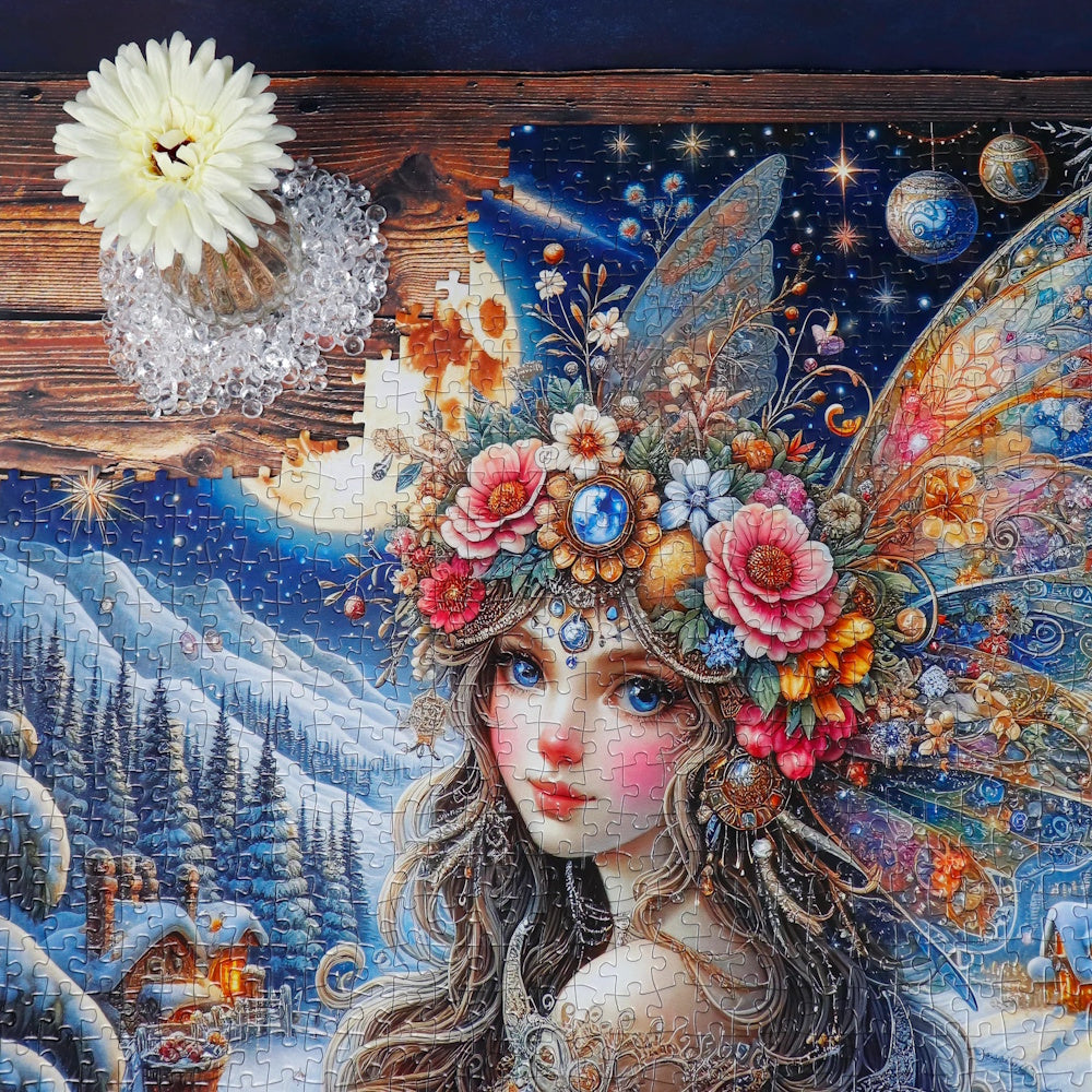 JaCaRou 1000 Piece Puzzle - Fairy in Frost
