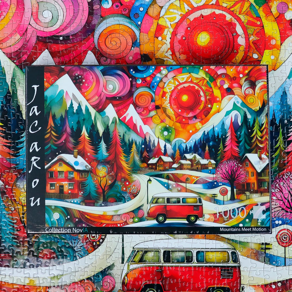 JaCaRou 1000 Piece Puzzle - Mountains Meet Motion