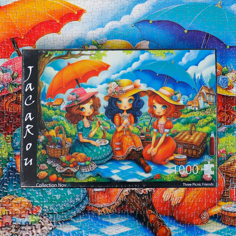 JaCaRou 1000 Piece Puzzle - Three Picnic Friends