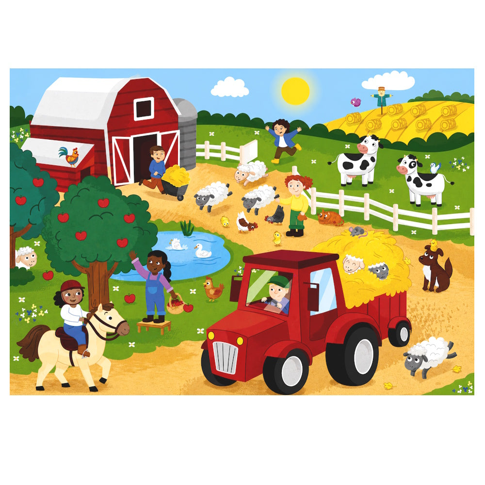 Jr Jigsaw 45 Piece Carry & Play Jigsaw Puzzle - Farmyard Fun