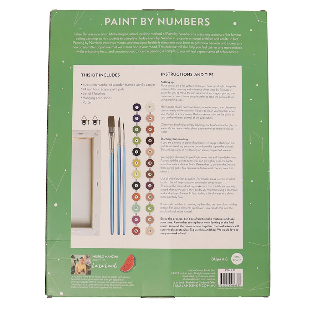 La La Land Life in Colour Paint By Numbers Kit