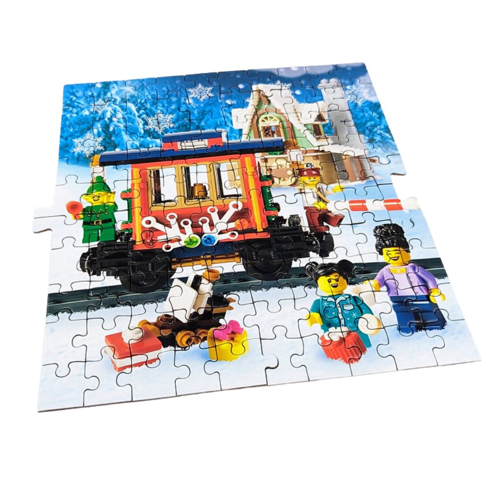 LEGO Christmas Train 4 Connecting 100 Piece Puzzles