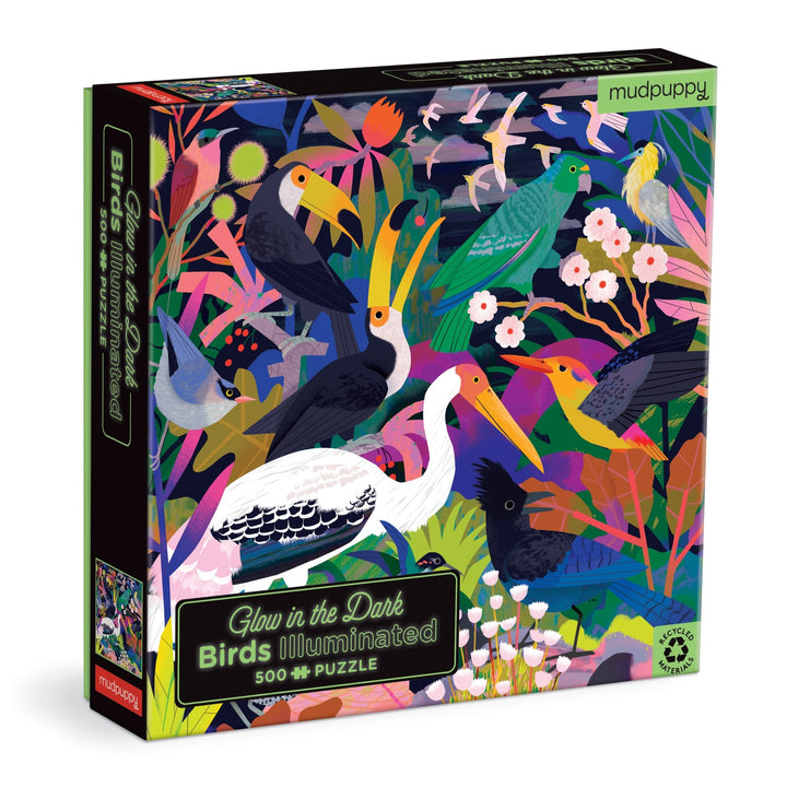 Birds Illuminated 500 Piece Glow in the Dark Family Puzzle