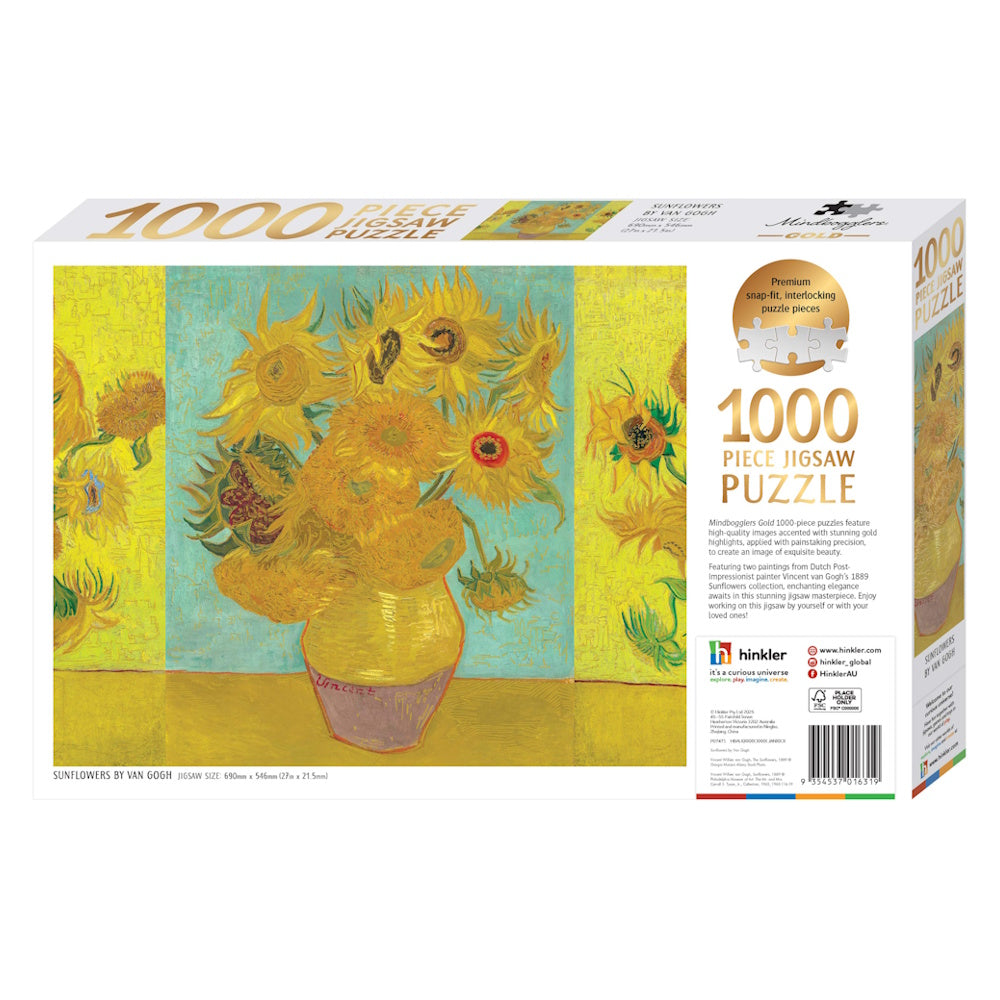 Mindbogglers Gold 1000 Piece Puzzle - Van Gogh Sunflowers