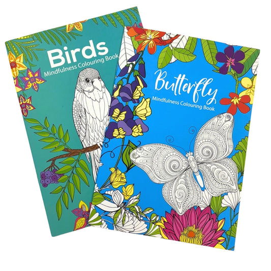 Mindfulness Colouring Book - Birds or Butterflies