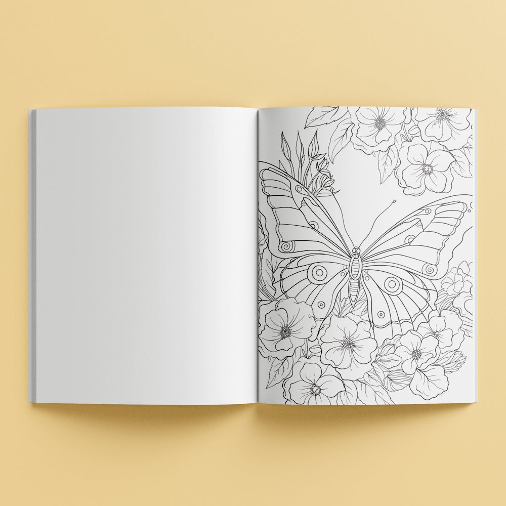 Mindwaves Calming Colouring Book - Butterfly Garden