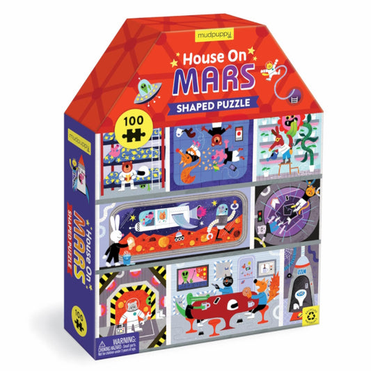 Mudpuppy 100 Piece Shaped Puzzle - House on Mars