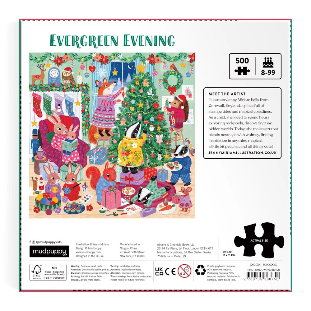Mudpuppy 500 Piece Family Puzzle - Evergreen Evening