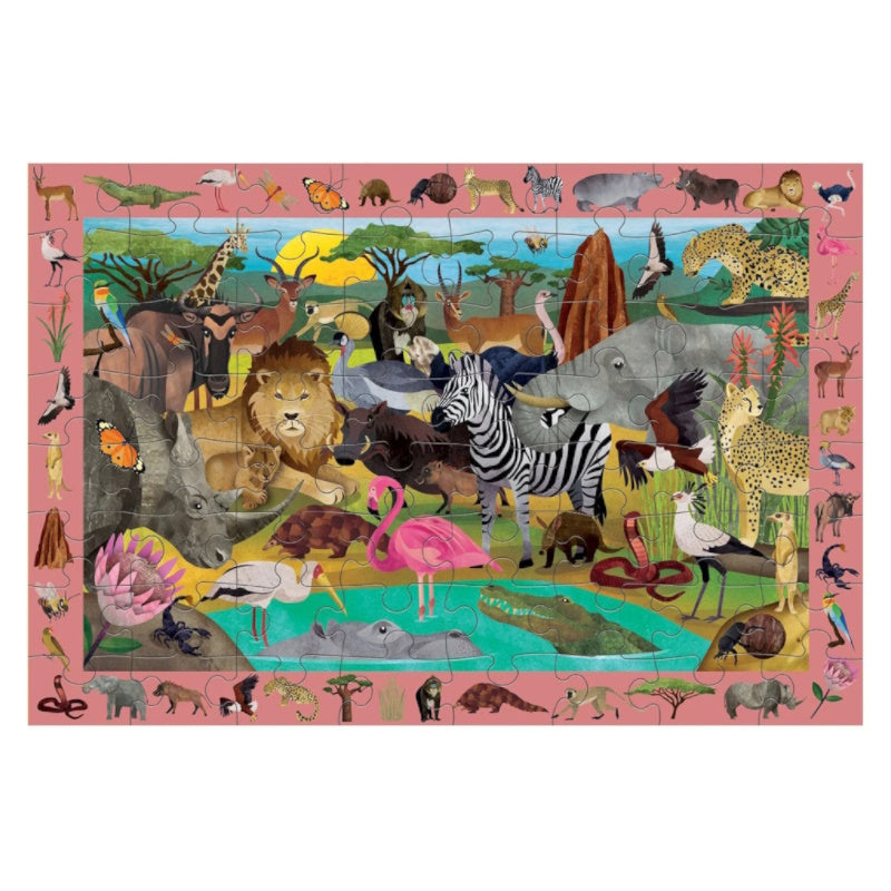 African Safari 64 Piece Search and Find Puzzle