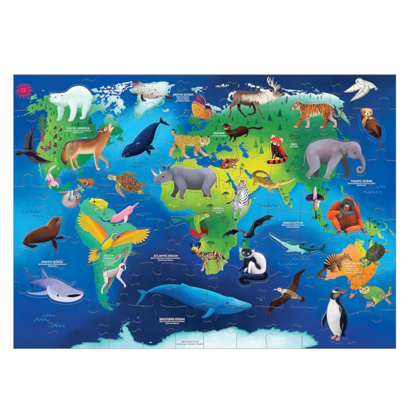 Endangered Species Around The World - 80 Piece Geography Puzzle