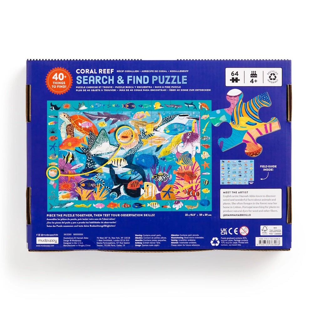 Mudpuppy Coral Reef 64 Piece Search and Find Puzzle