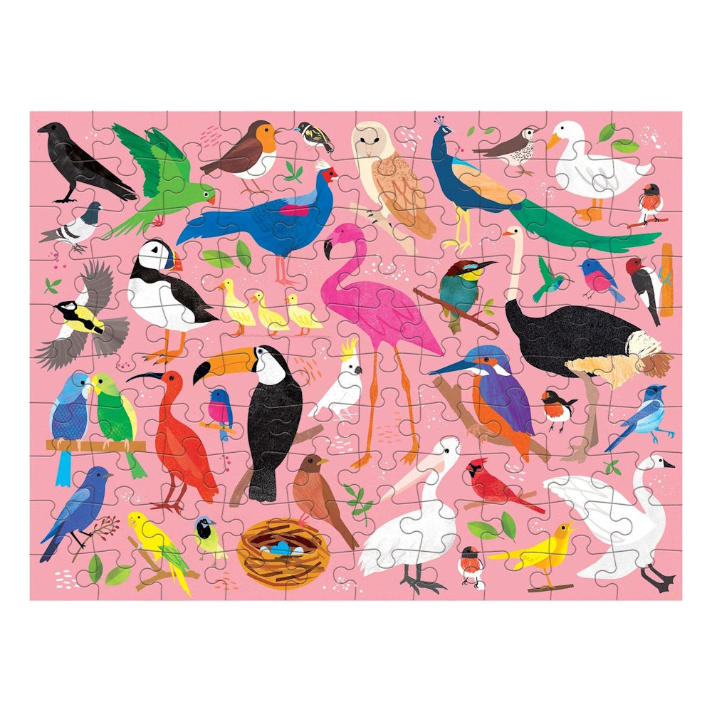 Mudpuppy 100 Piece Double-Sided Puzzle - Bugs & Birds