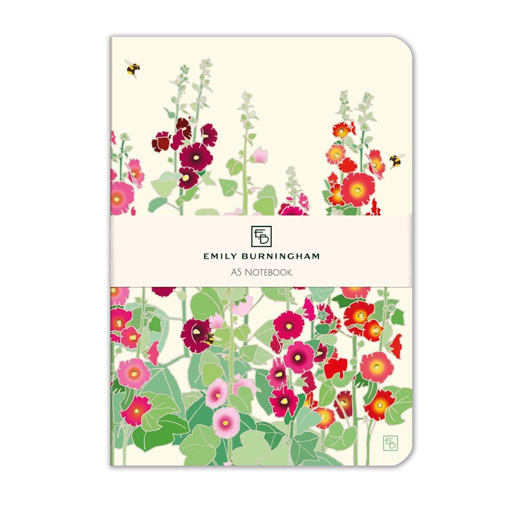 Museums & Galleries A5 Luxury Notebook - Hollyhocks