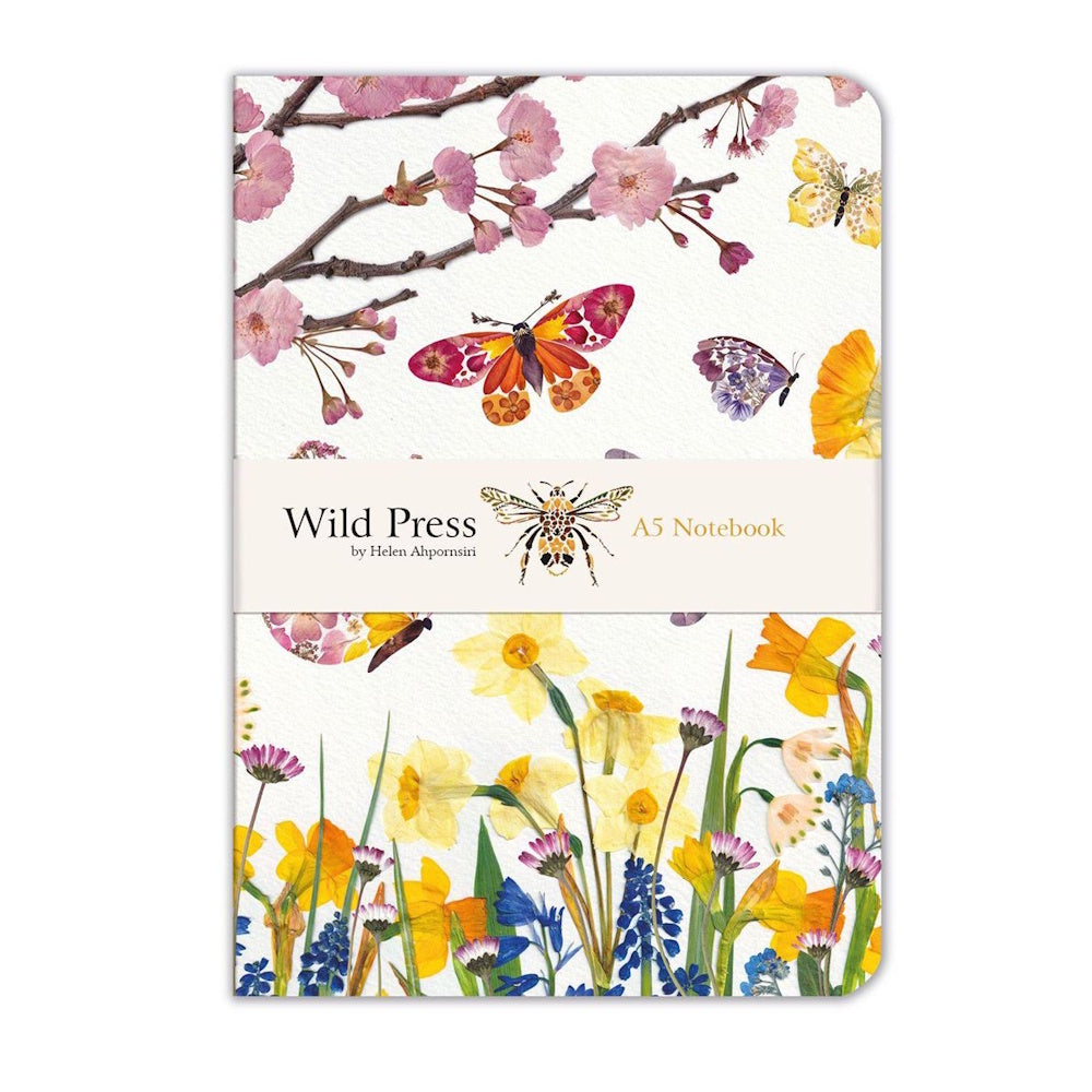 Museums & Galleries A5 Luxury Notebook - Wildflowers & Butterflies