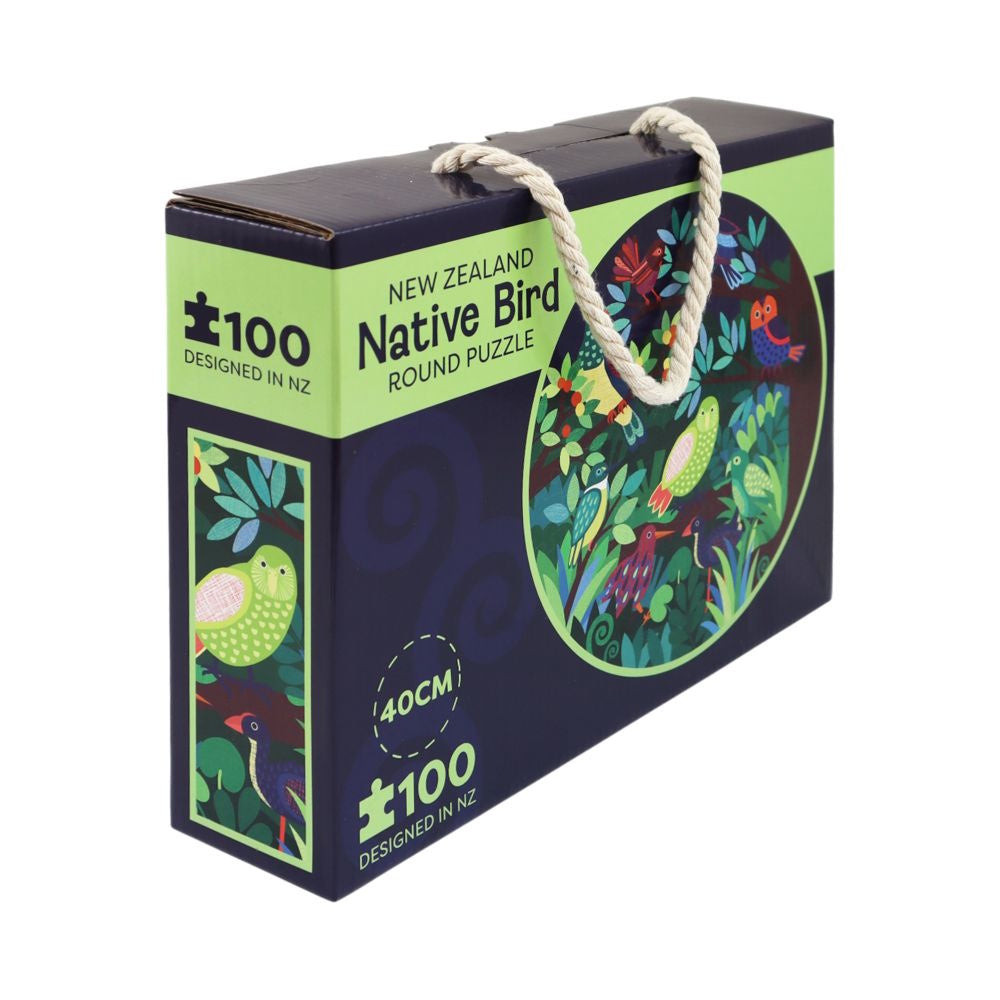 New Zealand Native Birds 100 Piece Round Jigsaw Puzzle