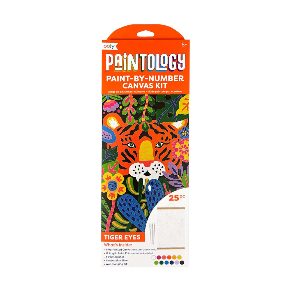 OOLY Paintology Paint-By-Number Canvas Kit - Tiger Eyes