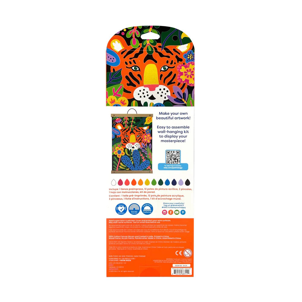OOLY Paintology Paint-By-Number Canvas Kit - Tiger Eyes