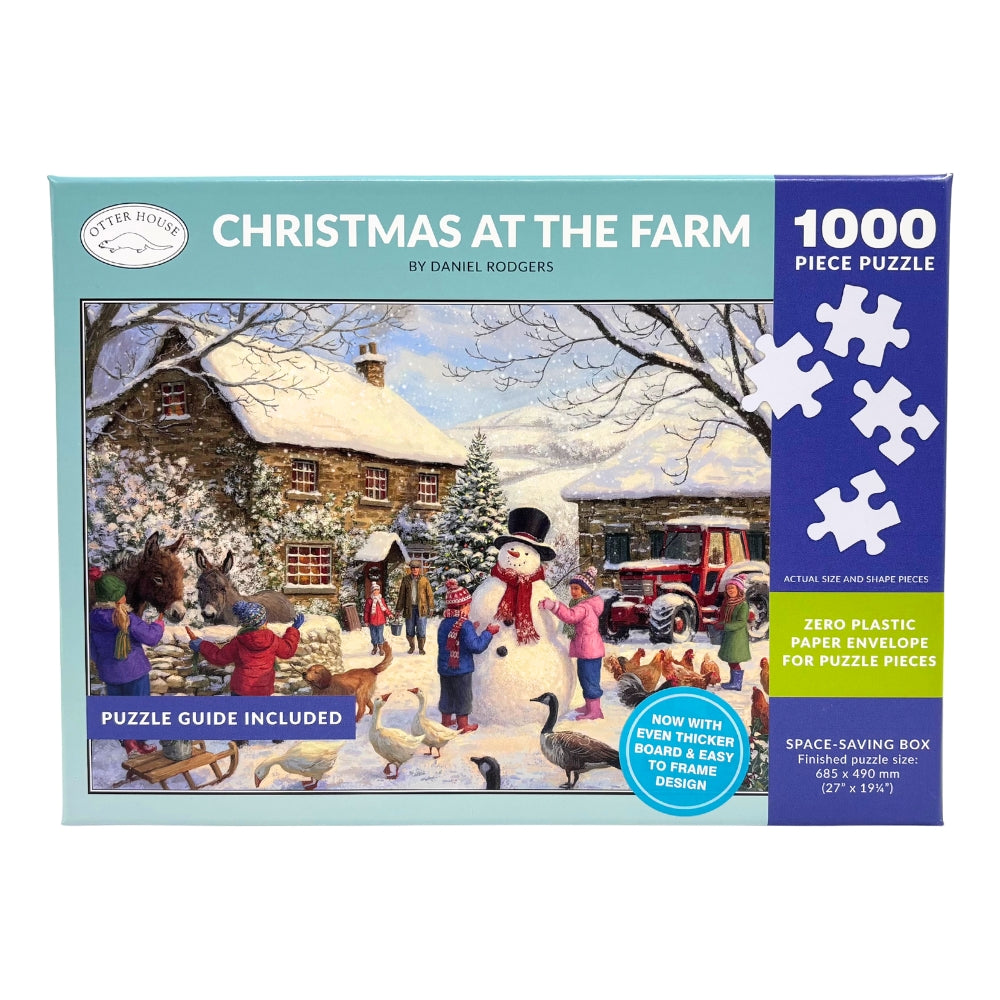 Otter House 1000 Piece Puzzle - Christmas at the Farm