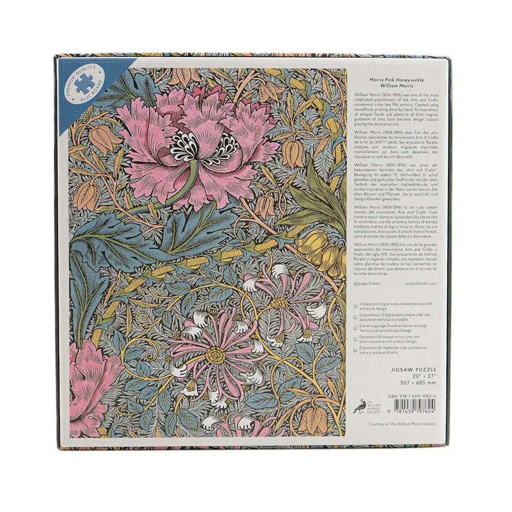 Paperblanks 1000 Piece Puzzle - Morris Pink Honeysuckle