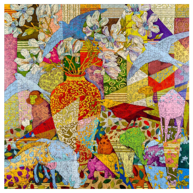Pomegranate 1000 Piece Jigsaw Puzzle - Grant Leier Quilt