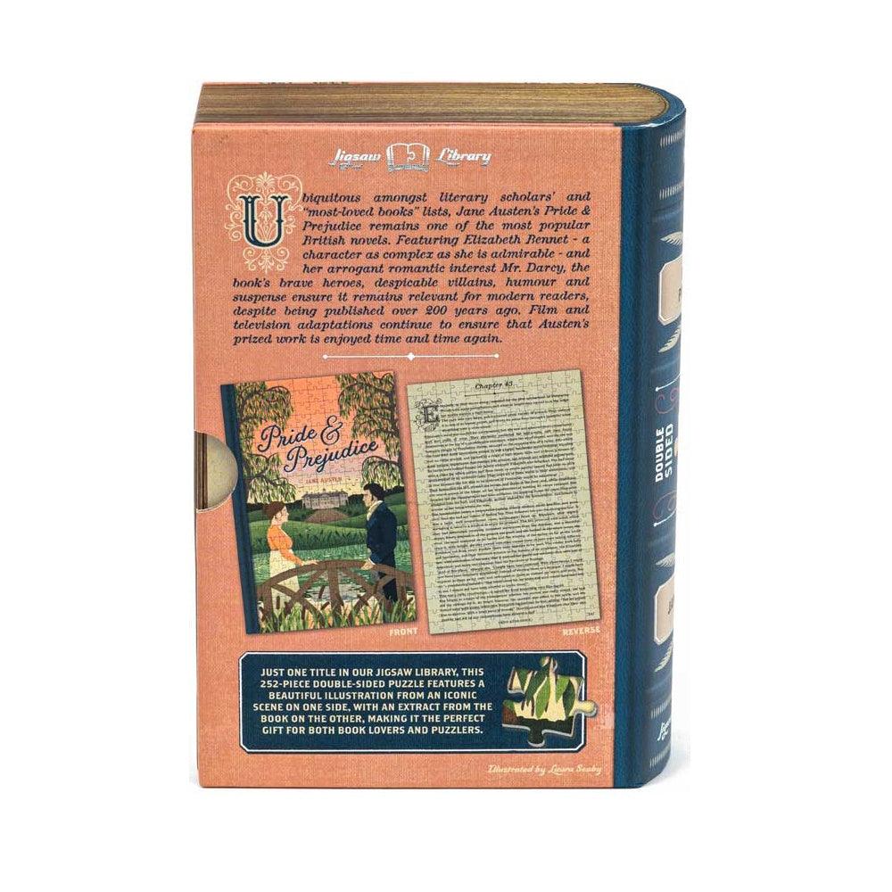 Professor Puzzle 252 Piece Double-Sided Book Puzzle - Pride & Prejudice