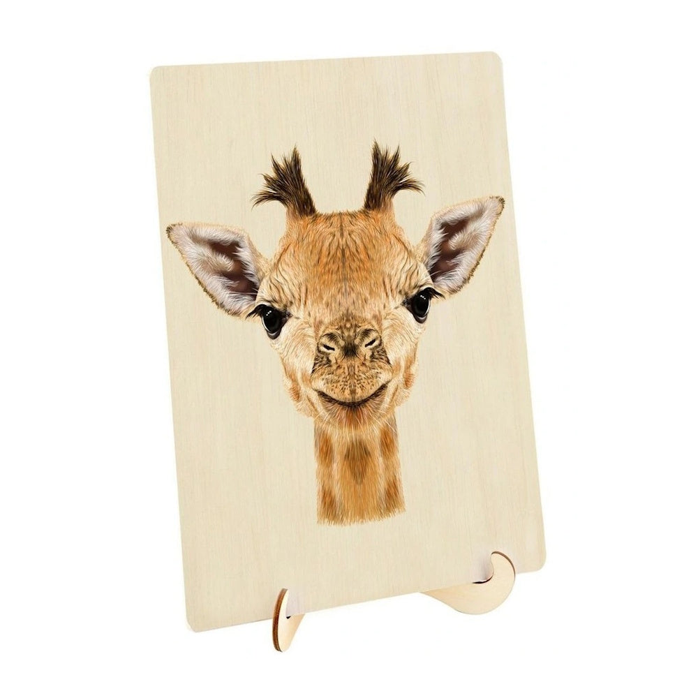 Puzzle Master 128 Piece Wooden Puzzle with Display Stand - Giraffe