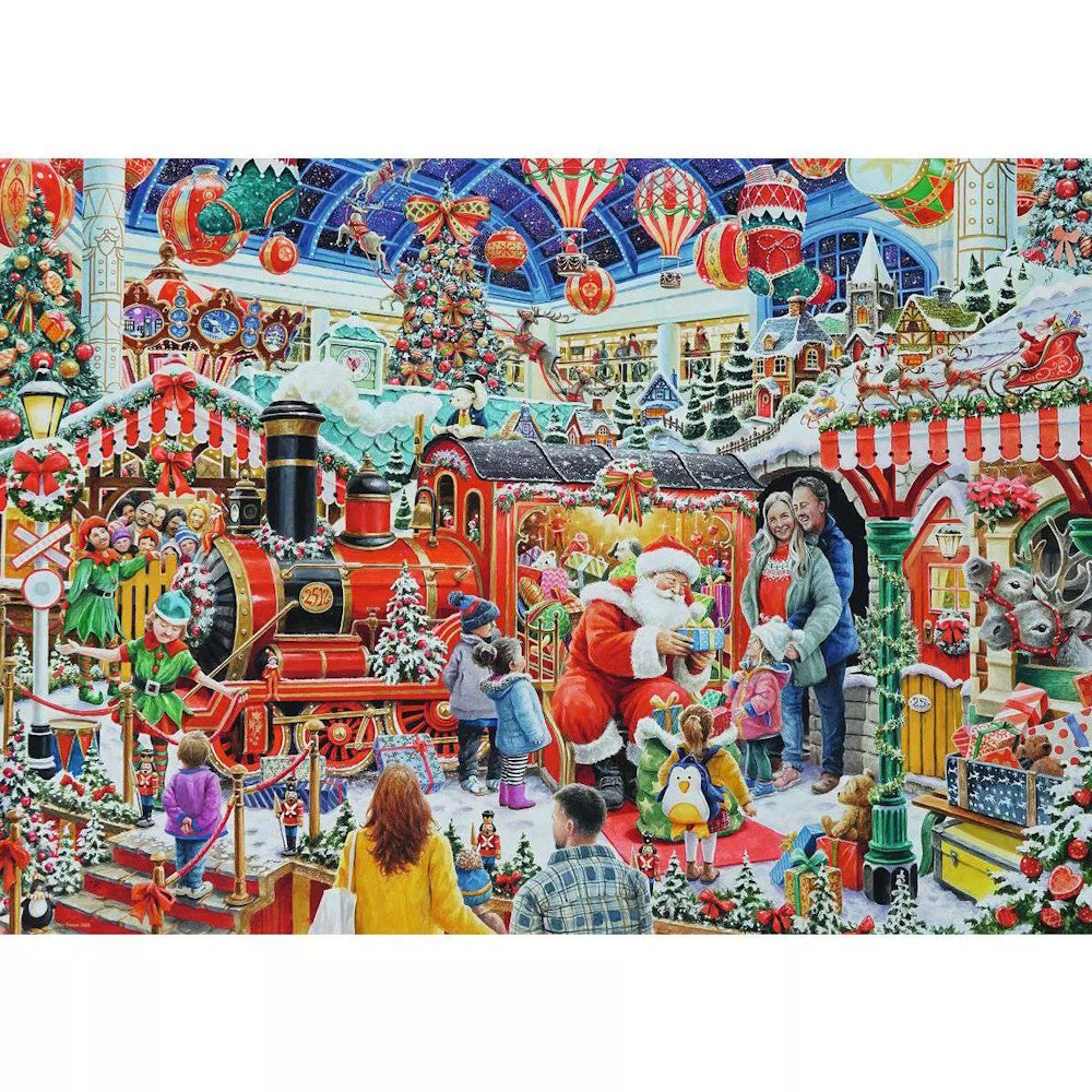 Ravensburger 1000 Piece Puzzle - Santa's Steam Train Grotto