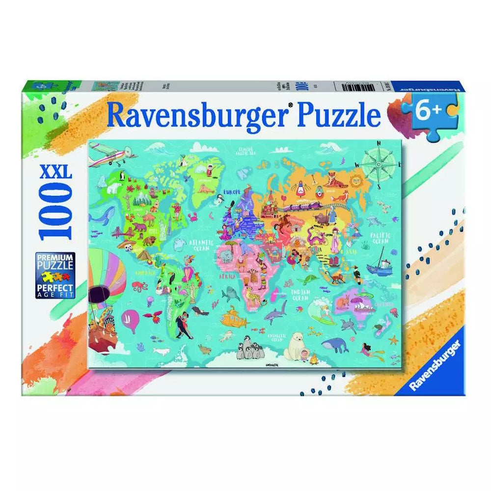 Ravensburger 100 Piece Puzzle - Map of the World