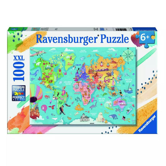 Ravensburger 100 Piece Puzzle - Map of the World