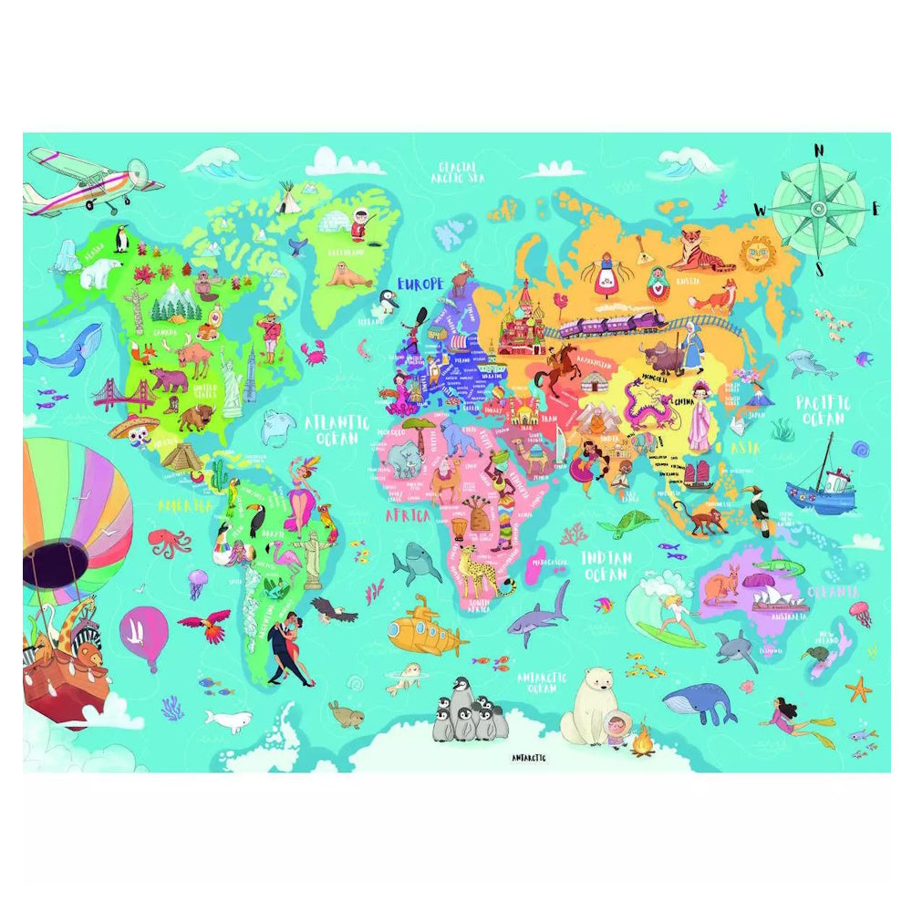 Ravensburger 100 Piece Puzzle - Map of the World
