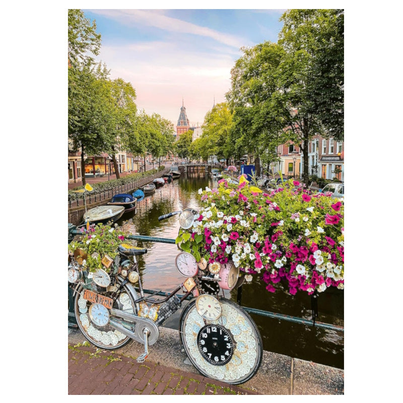 Ravensburger 1000 Piece Puzzle - Bicycles and Flowers in Amsterdam