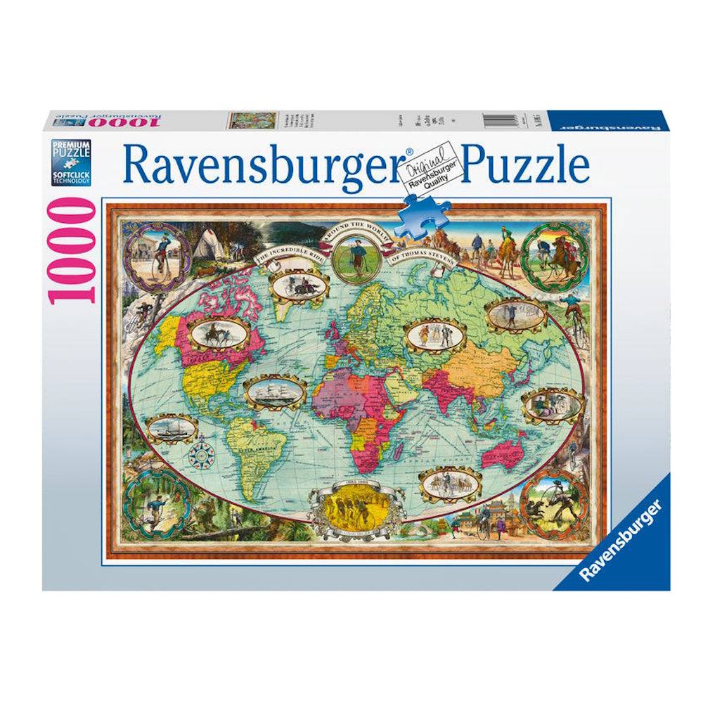Ravensburger 1000 Piece Puzzle - Around the World by Bike