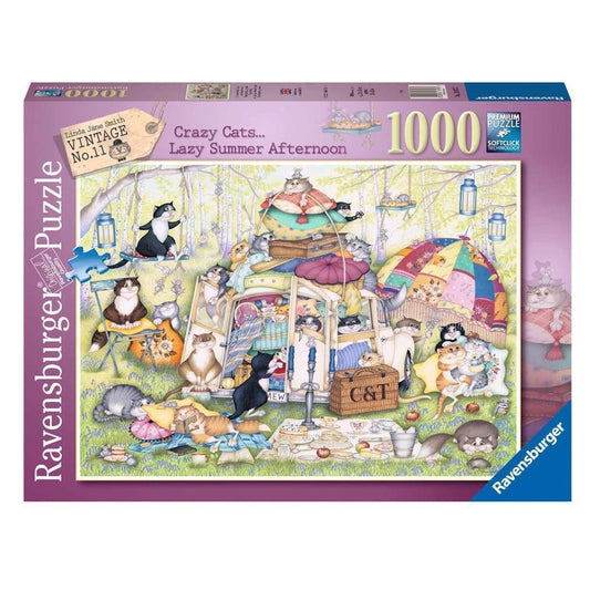 Ravensburger 1000 Piece Puzzle - Crazy Cats, The Good Life