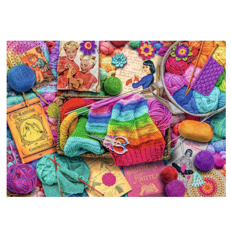 Ravensburger 1000 Piece Puzzle - Vintage Knitting & Crochet