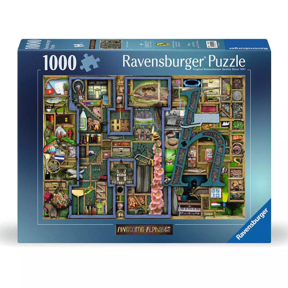 Ravensburger 1000 Piece Puzzle - Awesome Alphabet H